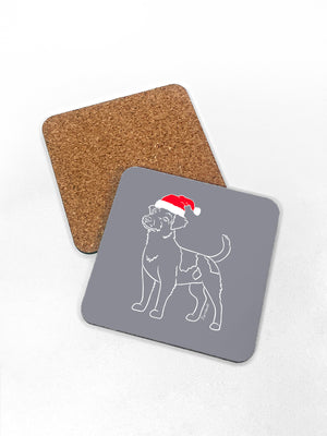 Jack Russell Terrier (Rough Coat) Christmas Edition Coaster