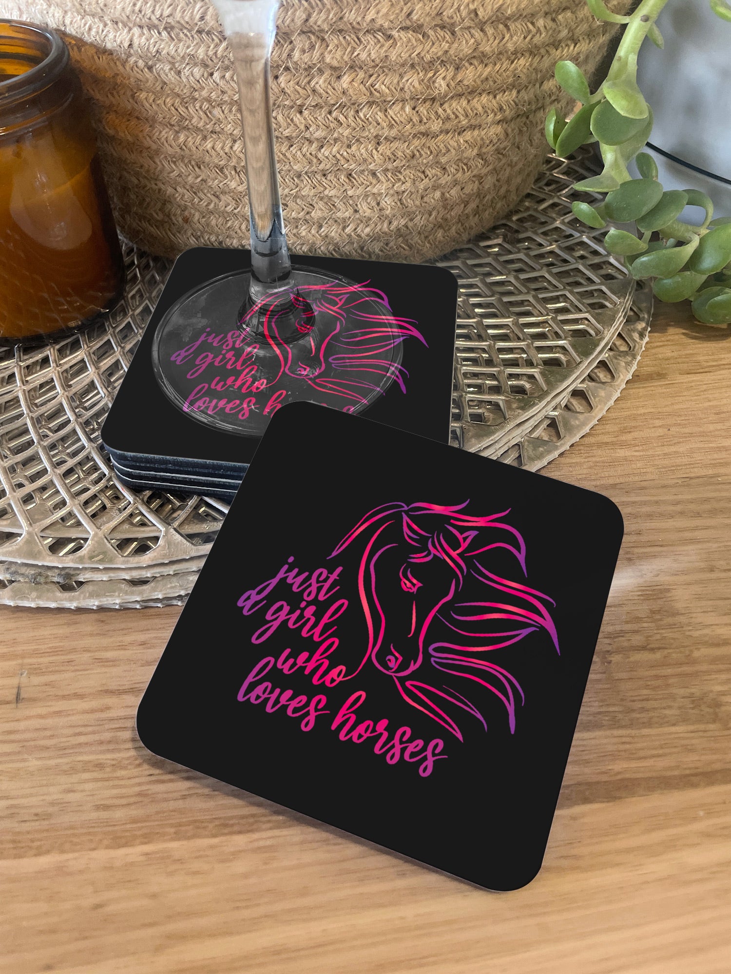 Just A Girl Who Loves Horses Coaster