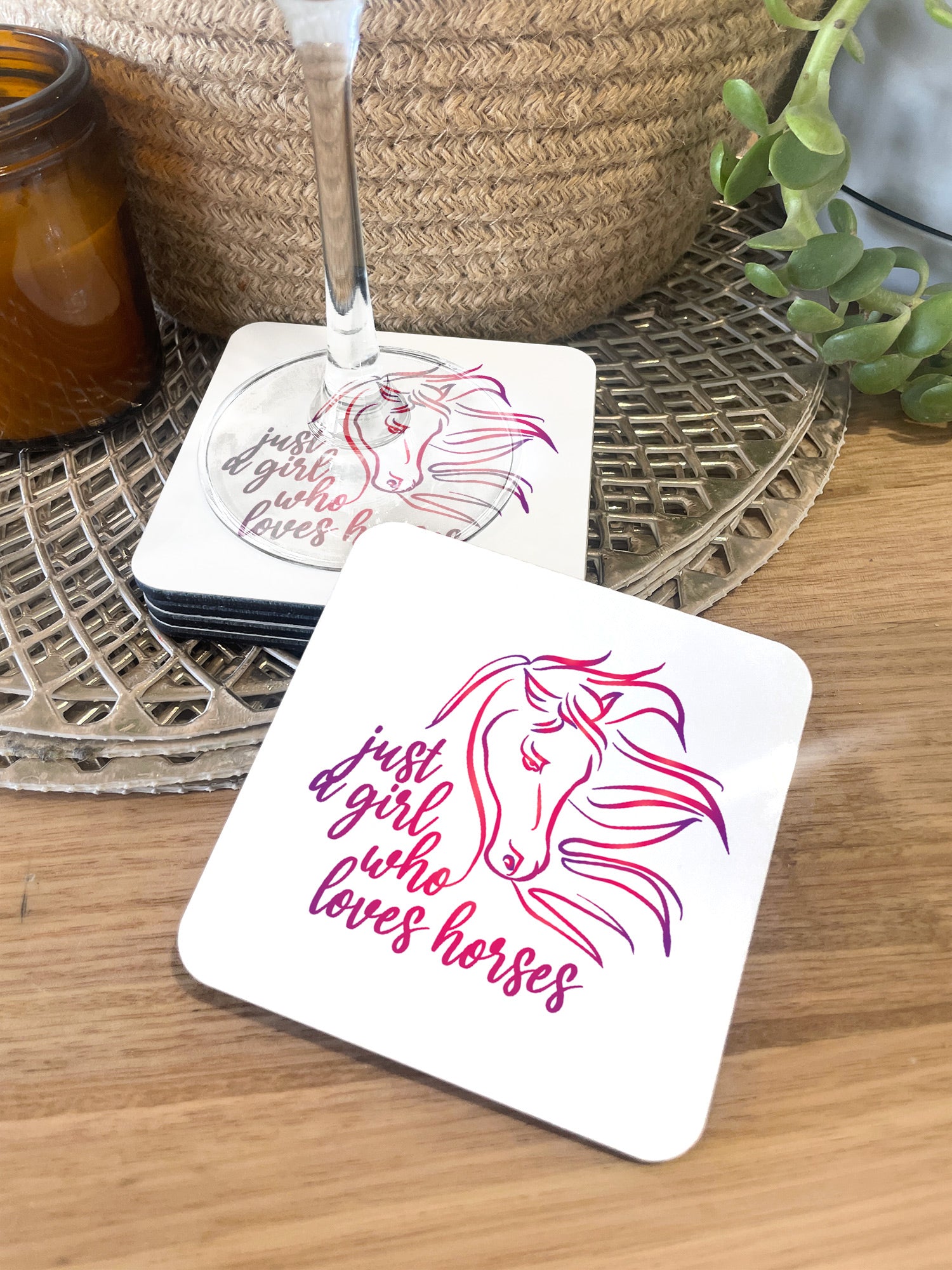 Just A Girl Who Loves Horses Coaster