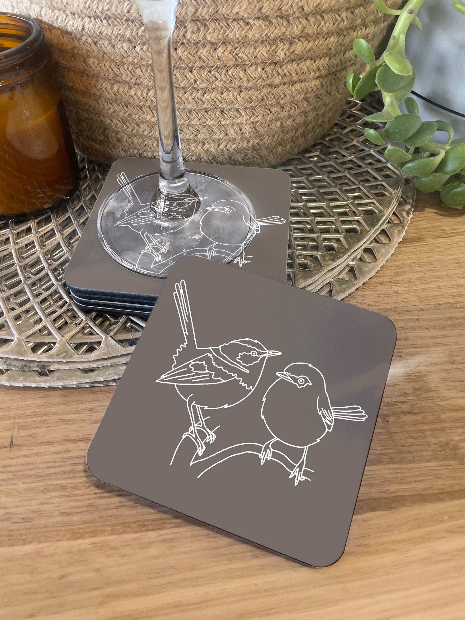 Superb Fairy Wren Coaster