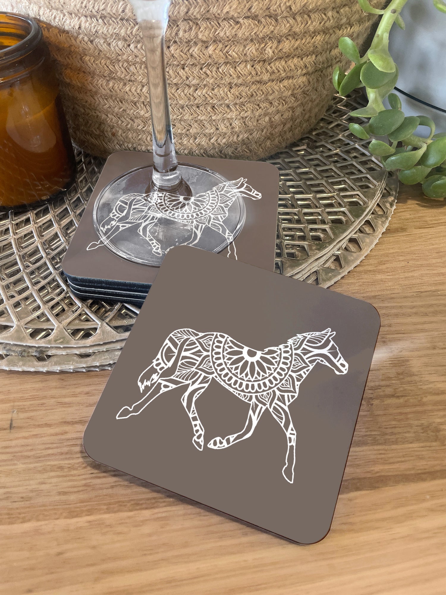 Horse Mandala Coaster