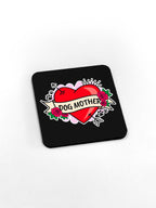 Dog Mother Heart Tattoo Coaster