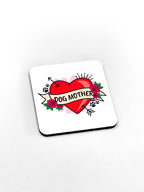 Dog Mother Heart Tattoo Coaster