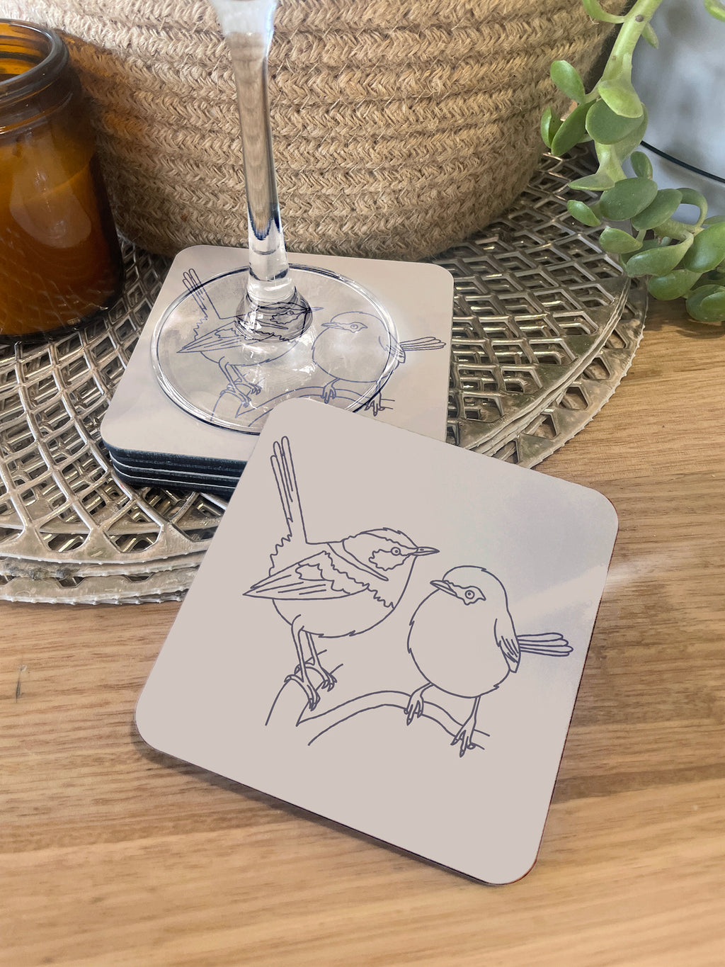 Superb Fairy Wren Coaster