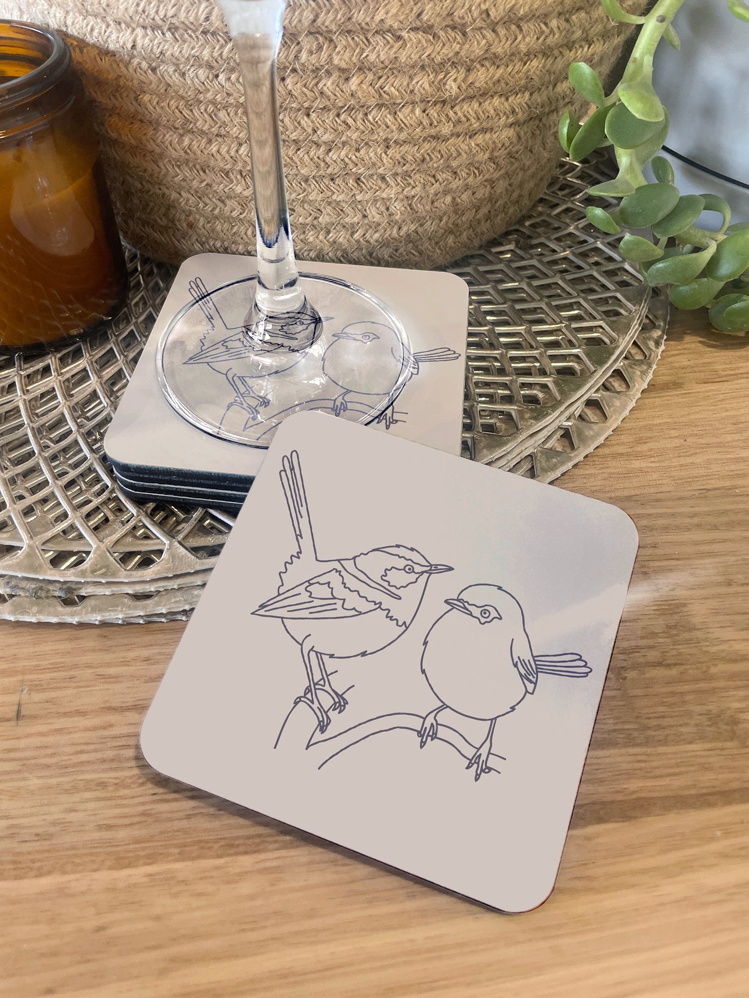 Superb Fairy Wren Coaster