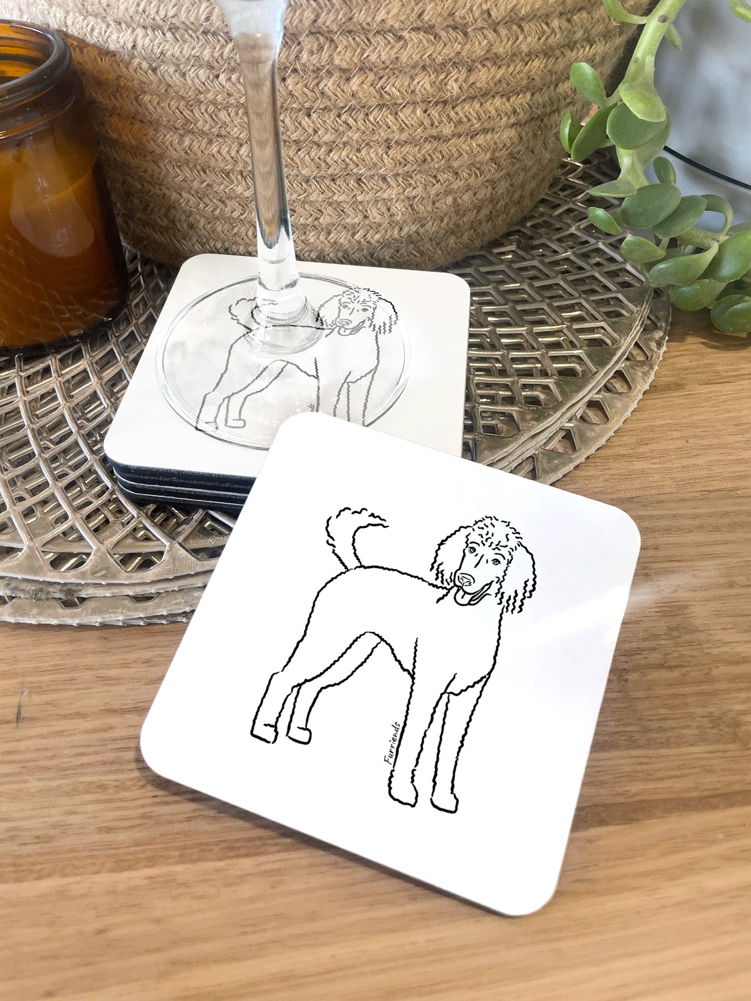 Standard Poodle Coaster