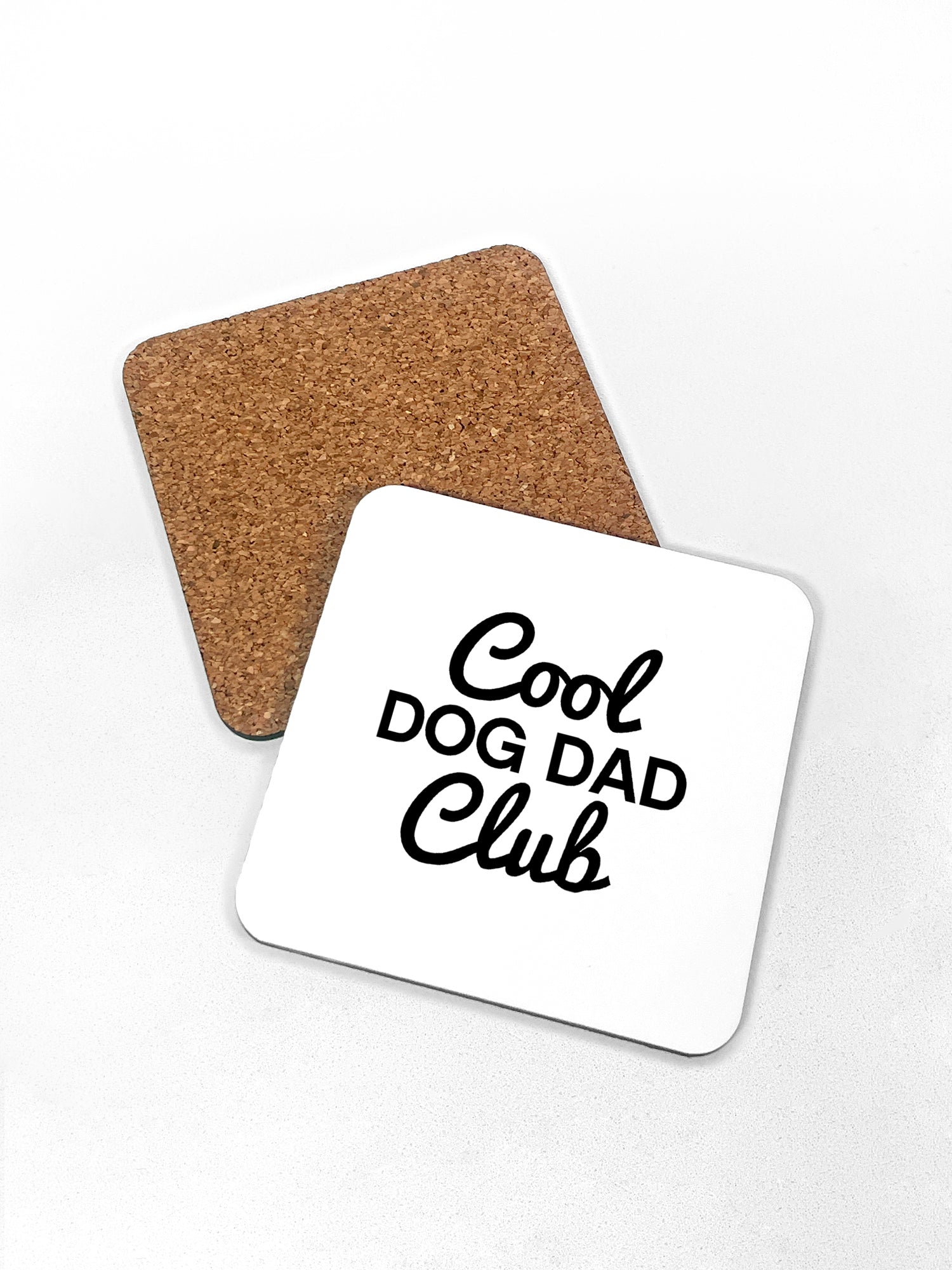 Cool Dog Dad Club Signature Script Coaster