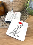 Sulphur-Crested Cockatoo Christmas Edition Coaster