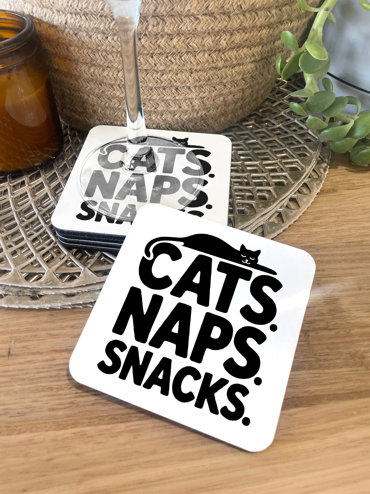 Cats. Naps. Snacks. Coaster