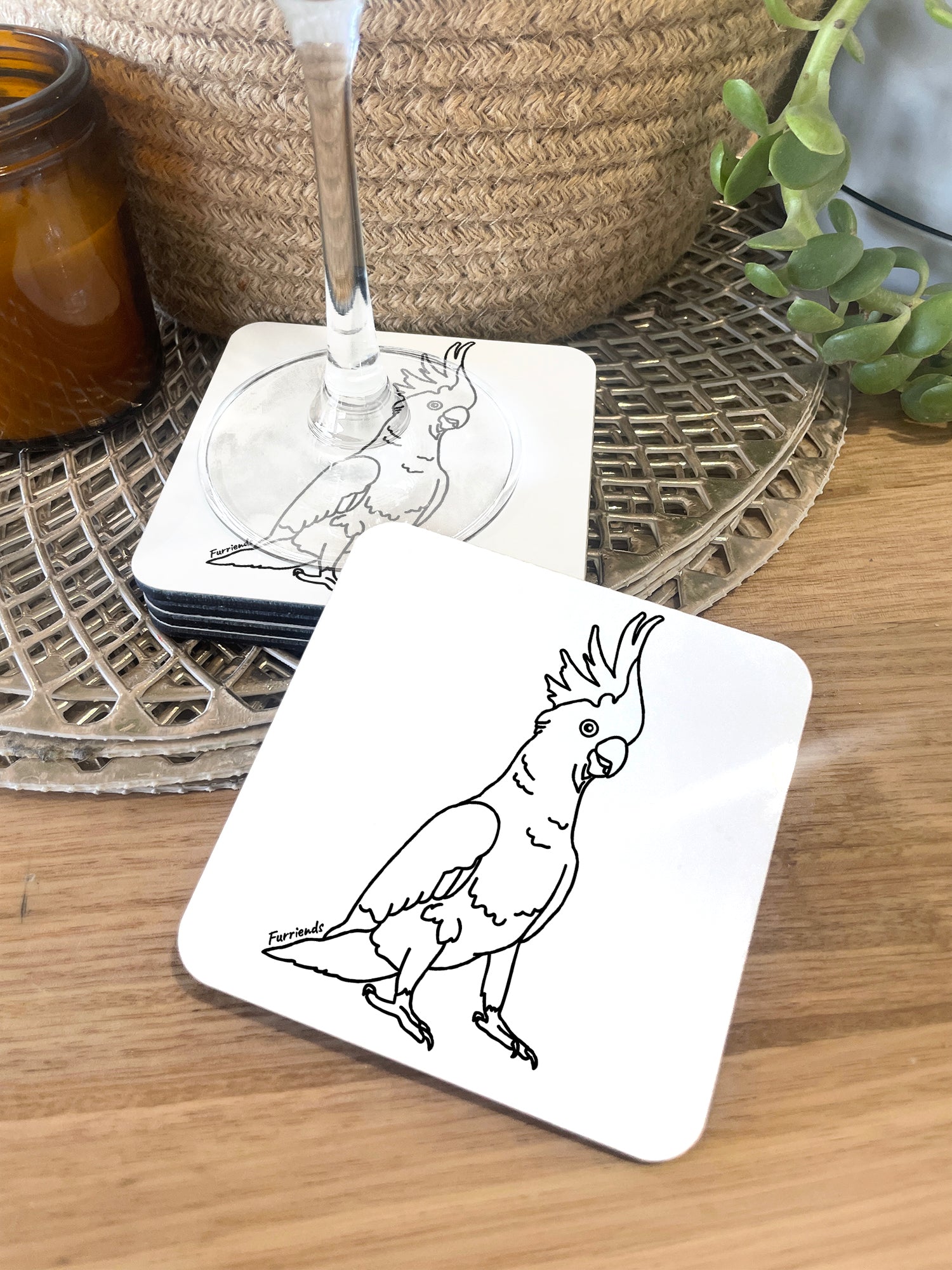 Sulphur-Crested Cockatoo Coaster