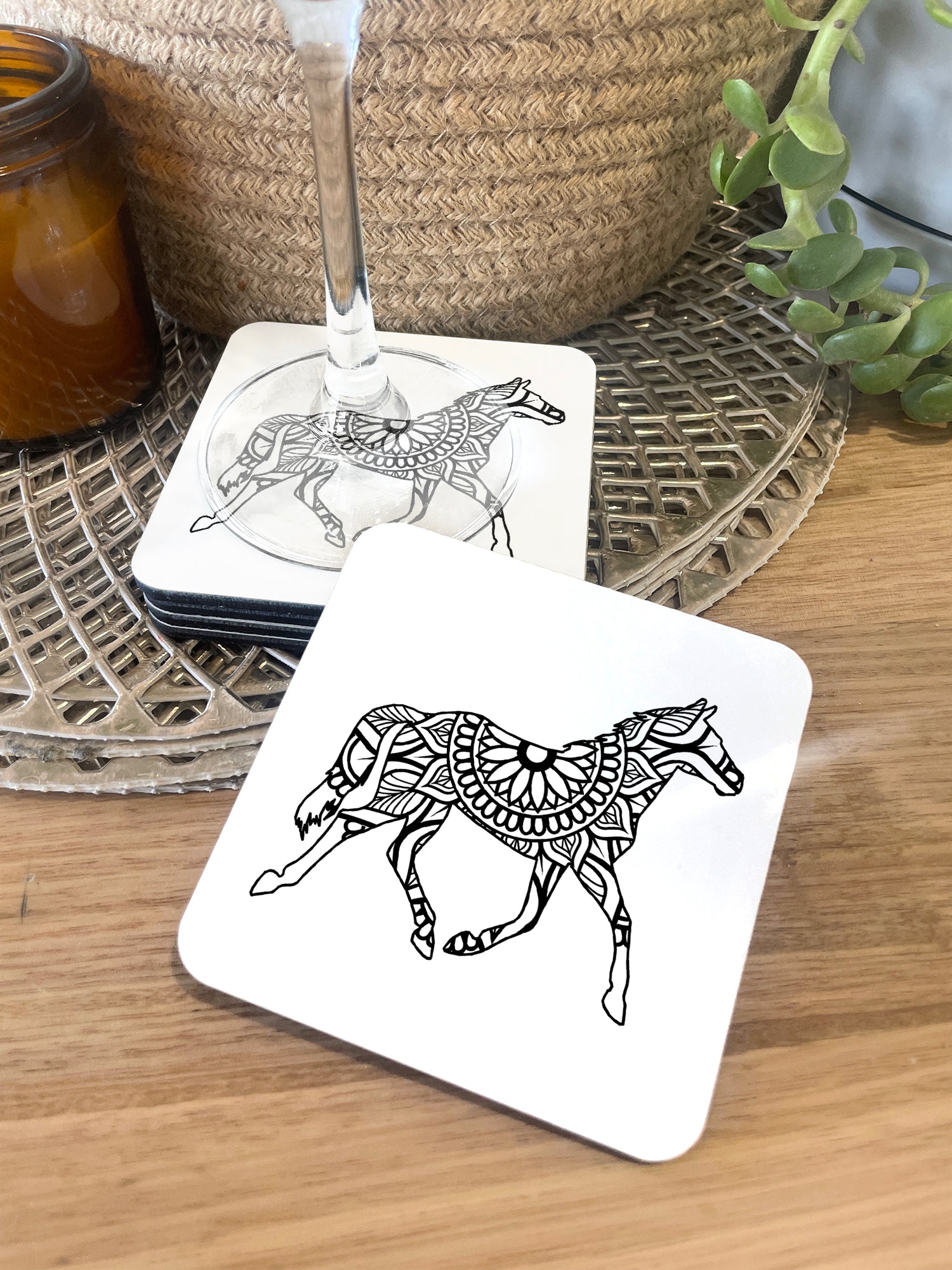 Horse Mandala Coaster