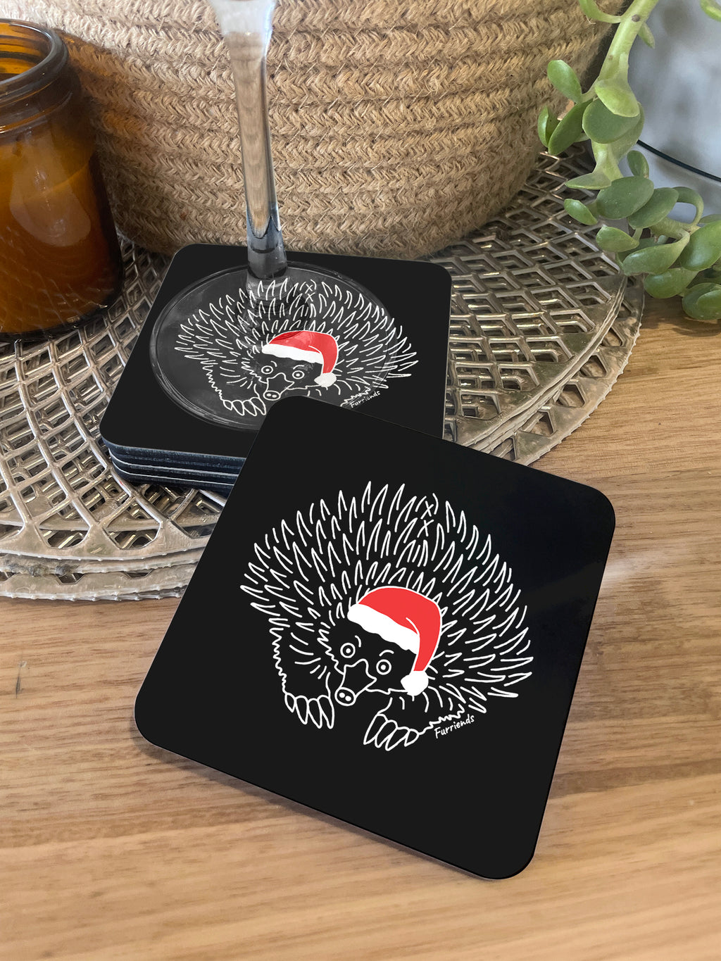 Echidna Christmas Edition Coaster