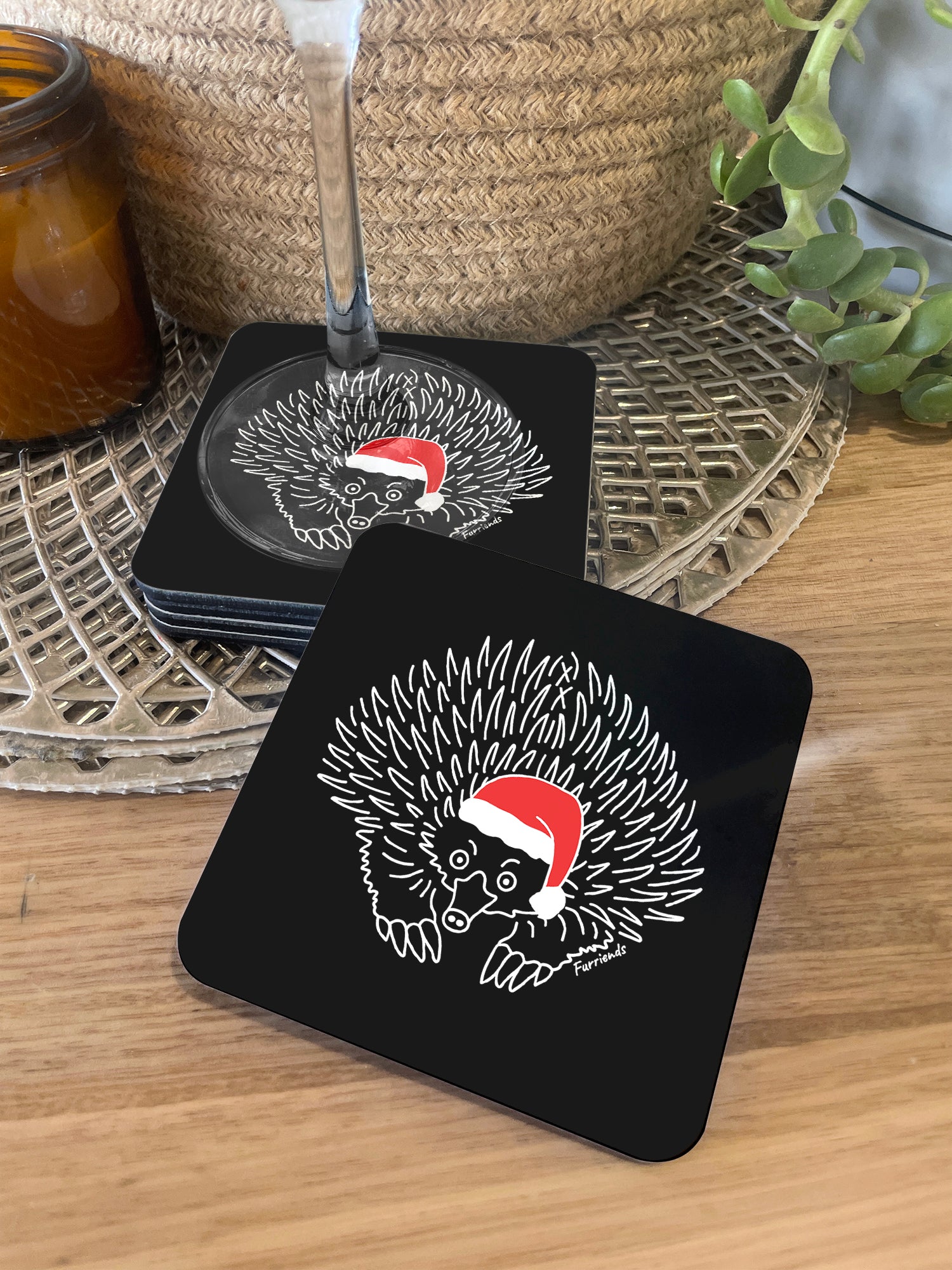 Echidna Christmas Edition Coaster