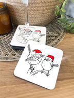 Superb Fairy Wren Christmas Edition Coaster