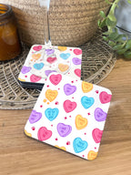 Candy Hearts - Dog Coaster