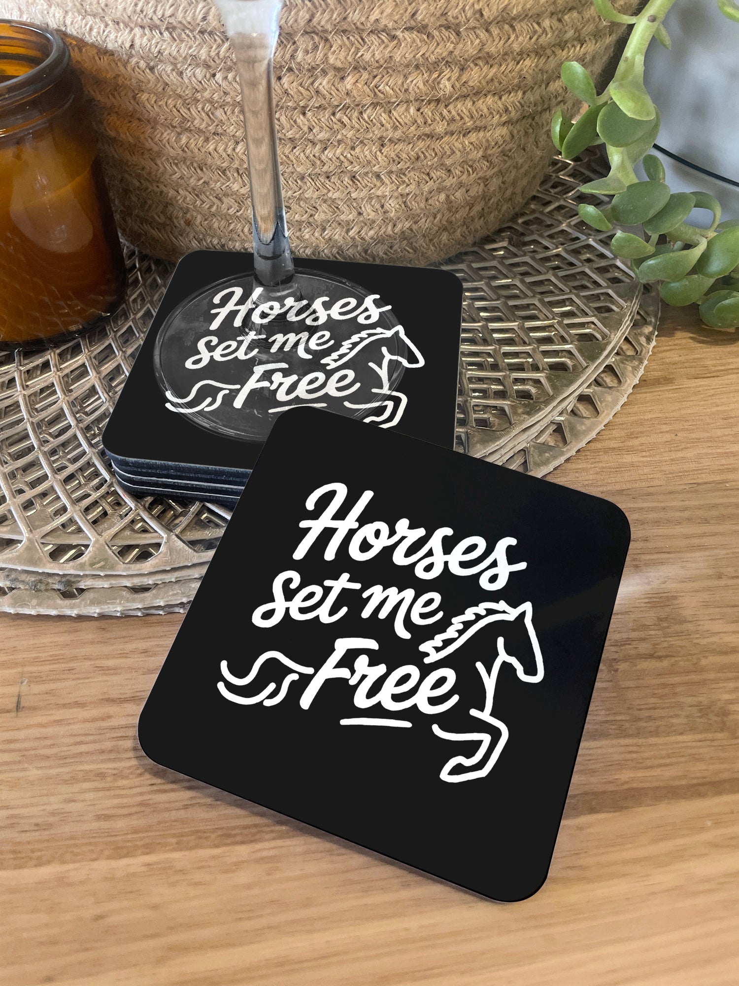 Horses Set Me Free Coaster