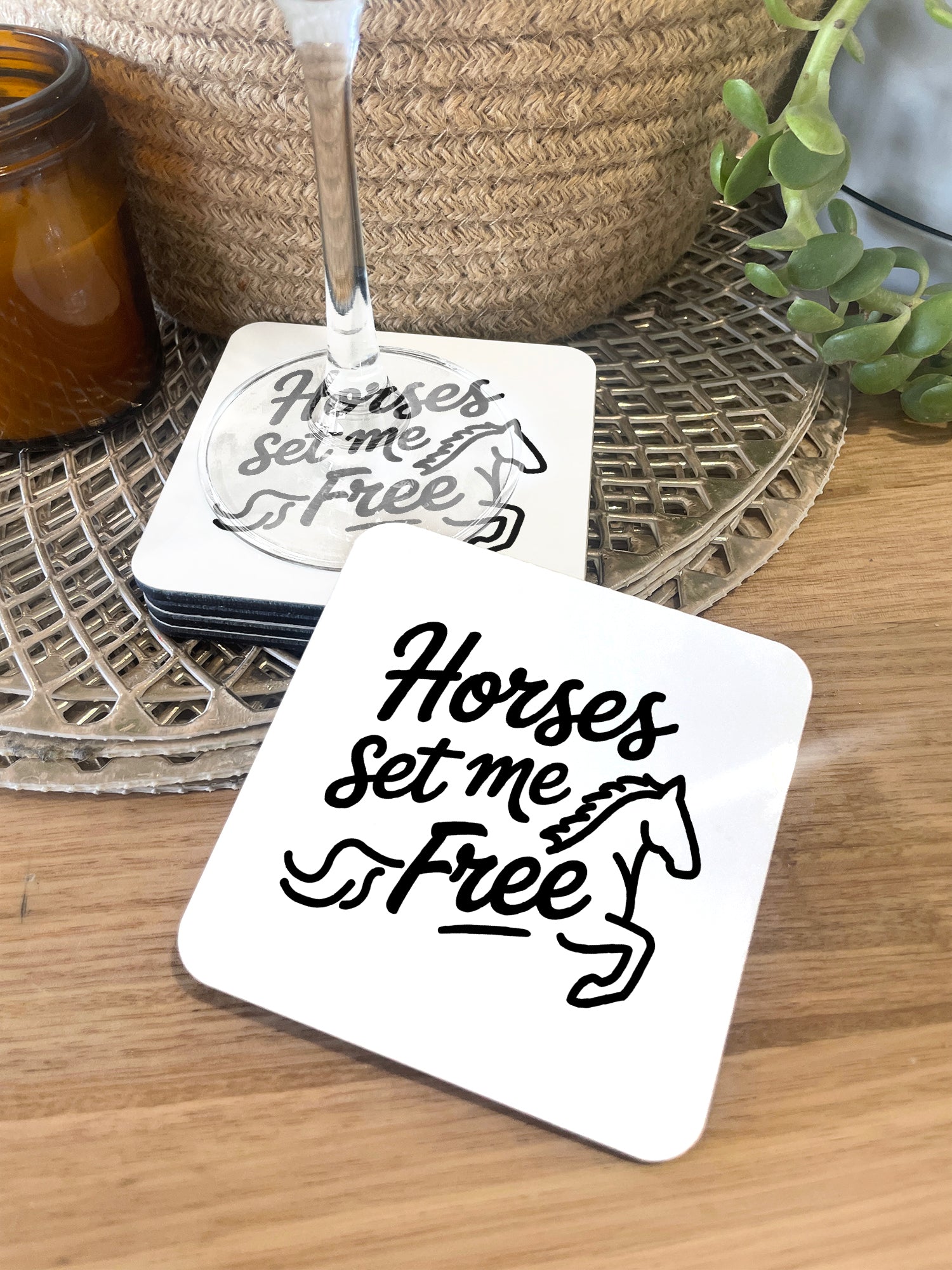 Horses Set Me Free Coaster