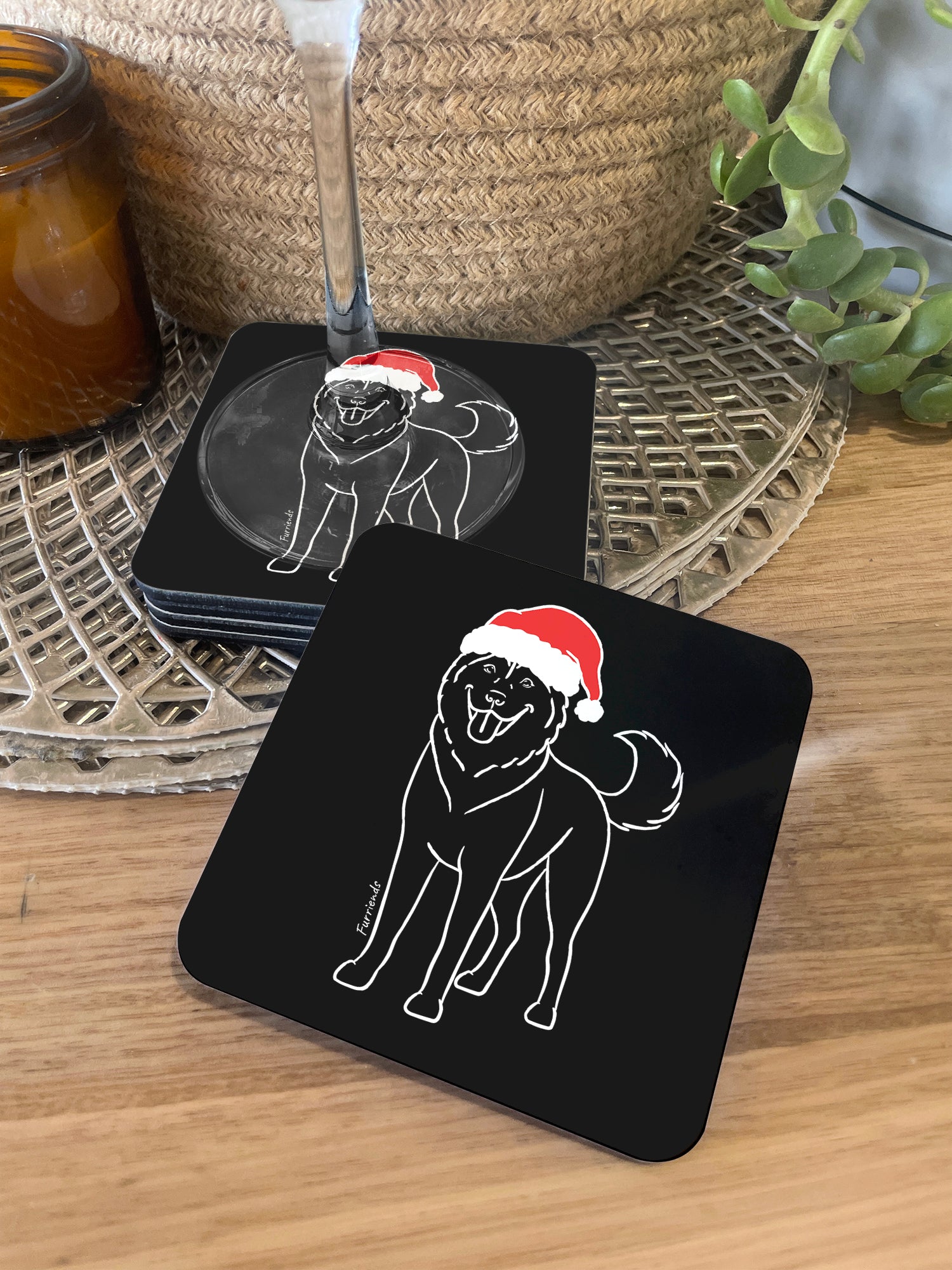 Husky Christmas Edition Coaster
