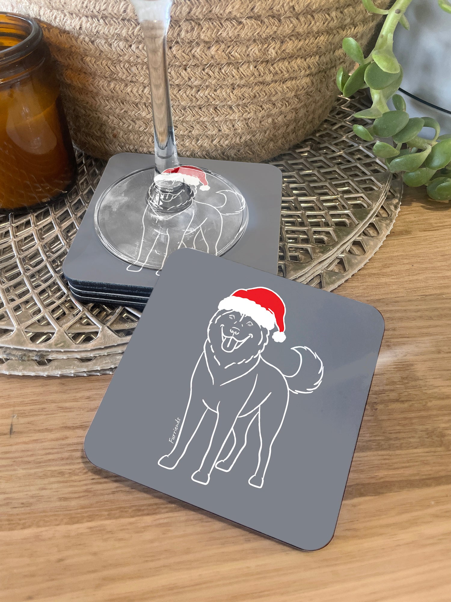 Husky Christmas Edition Coaster