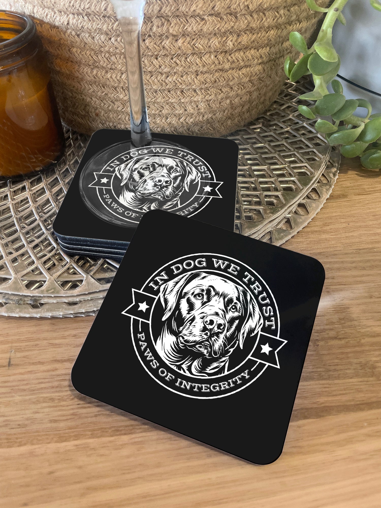 In Dog We Trust Coaster