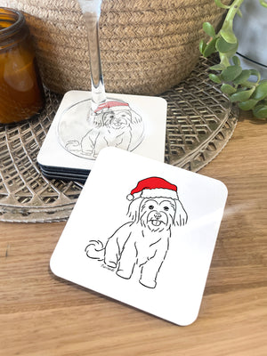 Maltese Terrier Christmas Edition Coaster