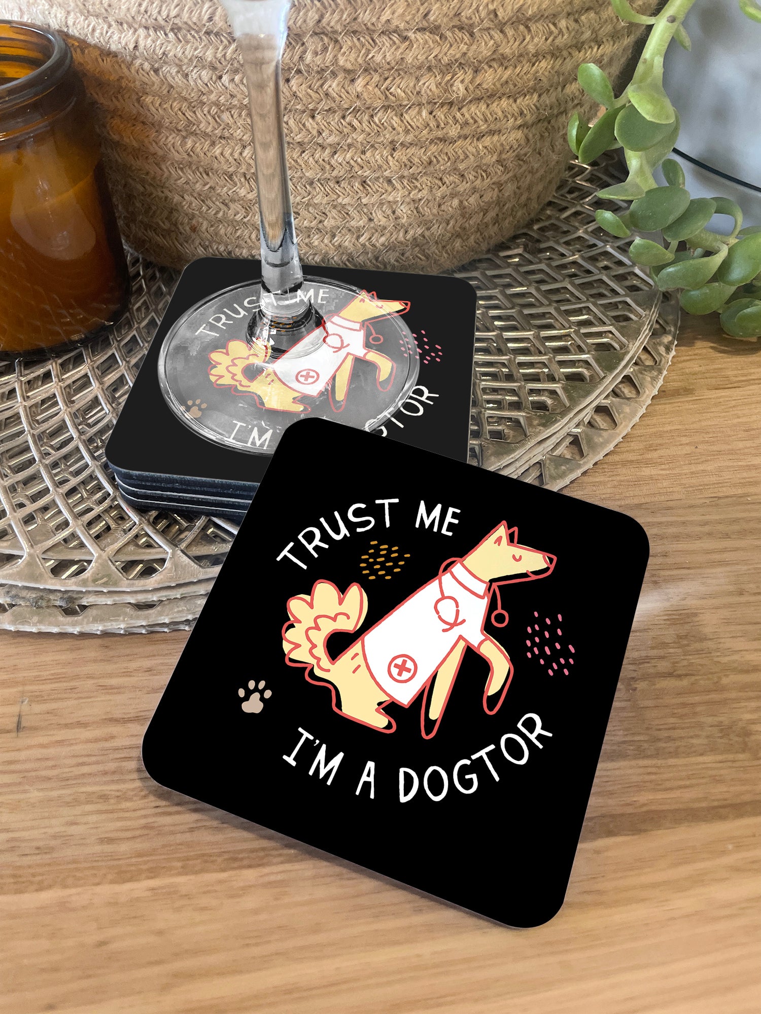 Trust Me I'm A Dogtor Coaster