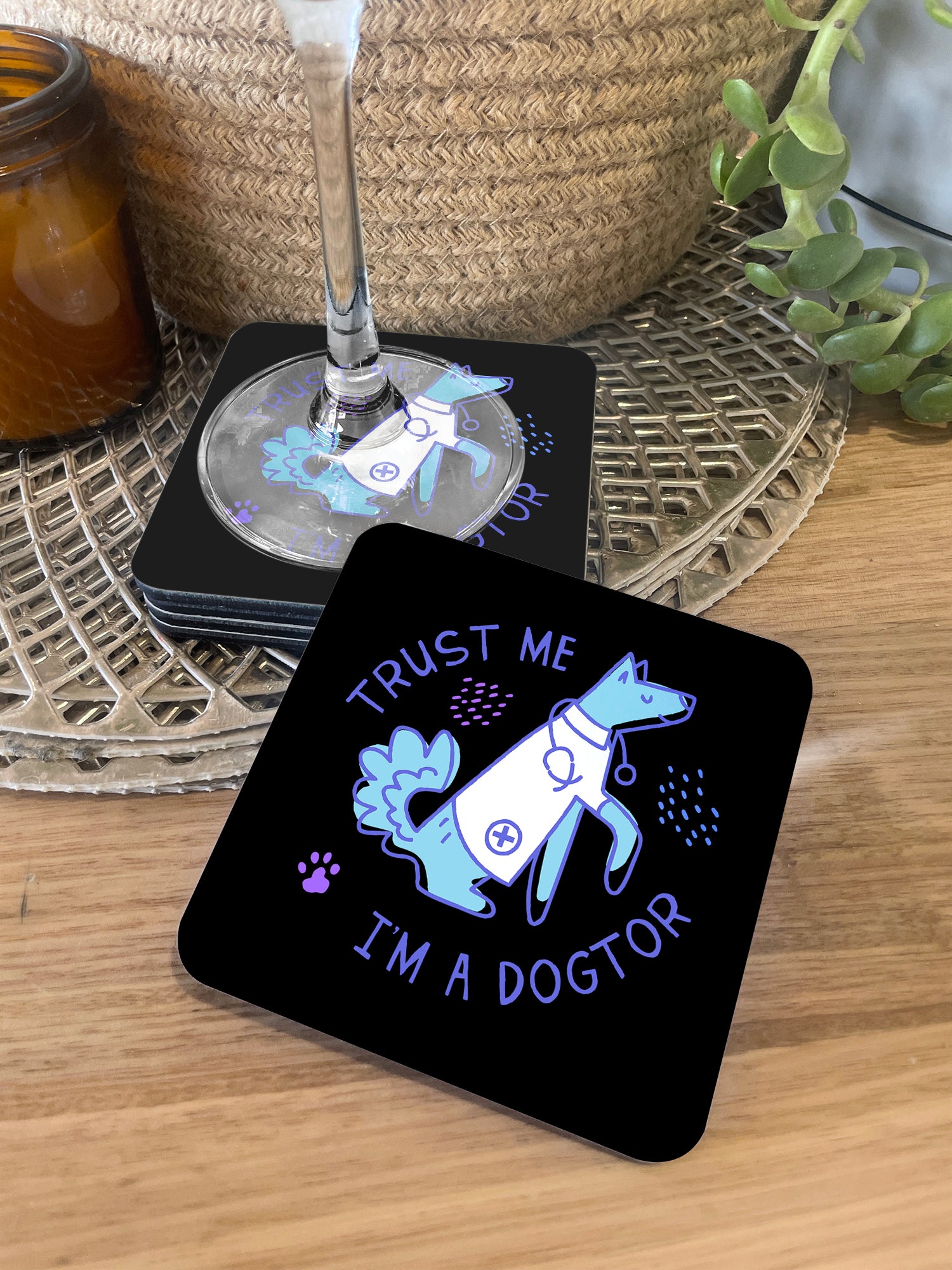 Trust Me I'm A Dogtor Coaster