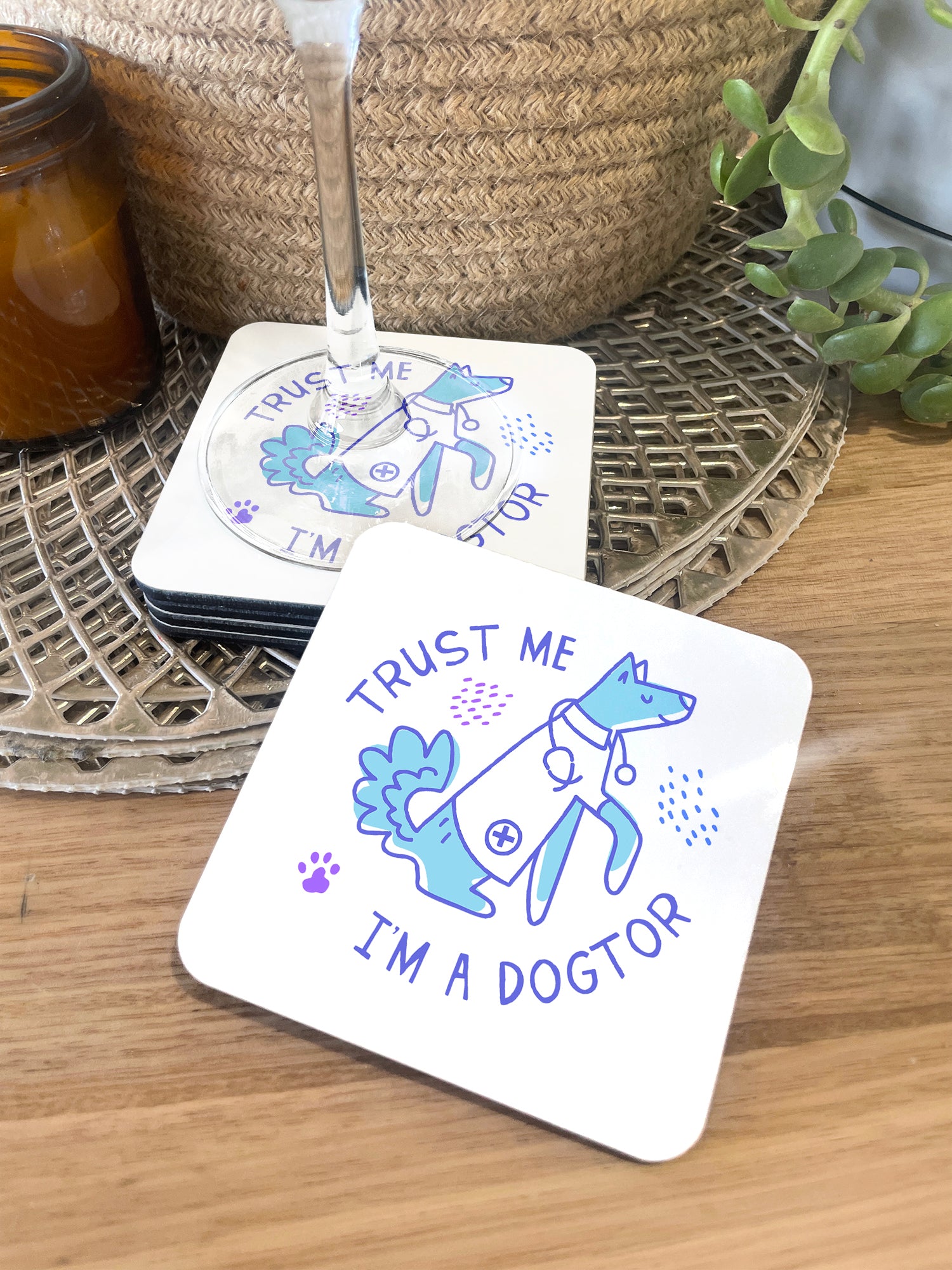 Trust Me I'm A Dogtor Coaster