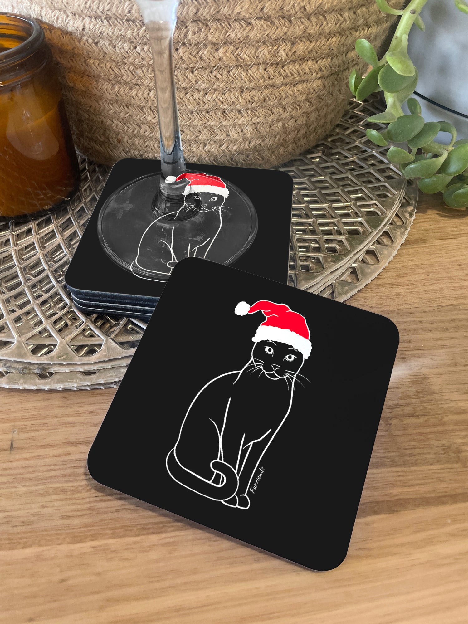 Russian Blue Christmas Edition Coaster
