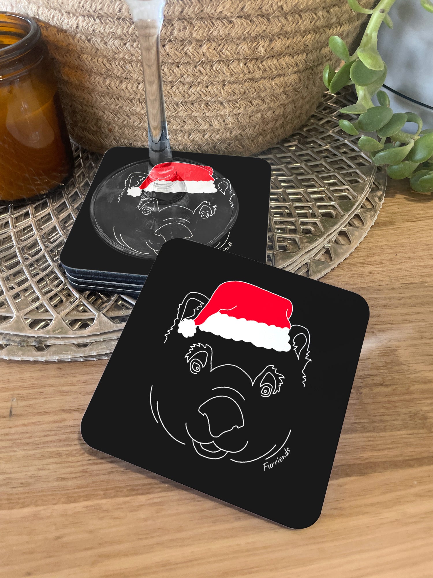 Wombat Christmas Edition Coaster