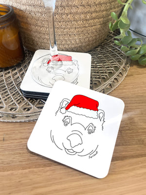 Wombat Christmas Edition Coaster
