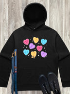Candy Hearts - Cat Men's Comfort Hood