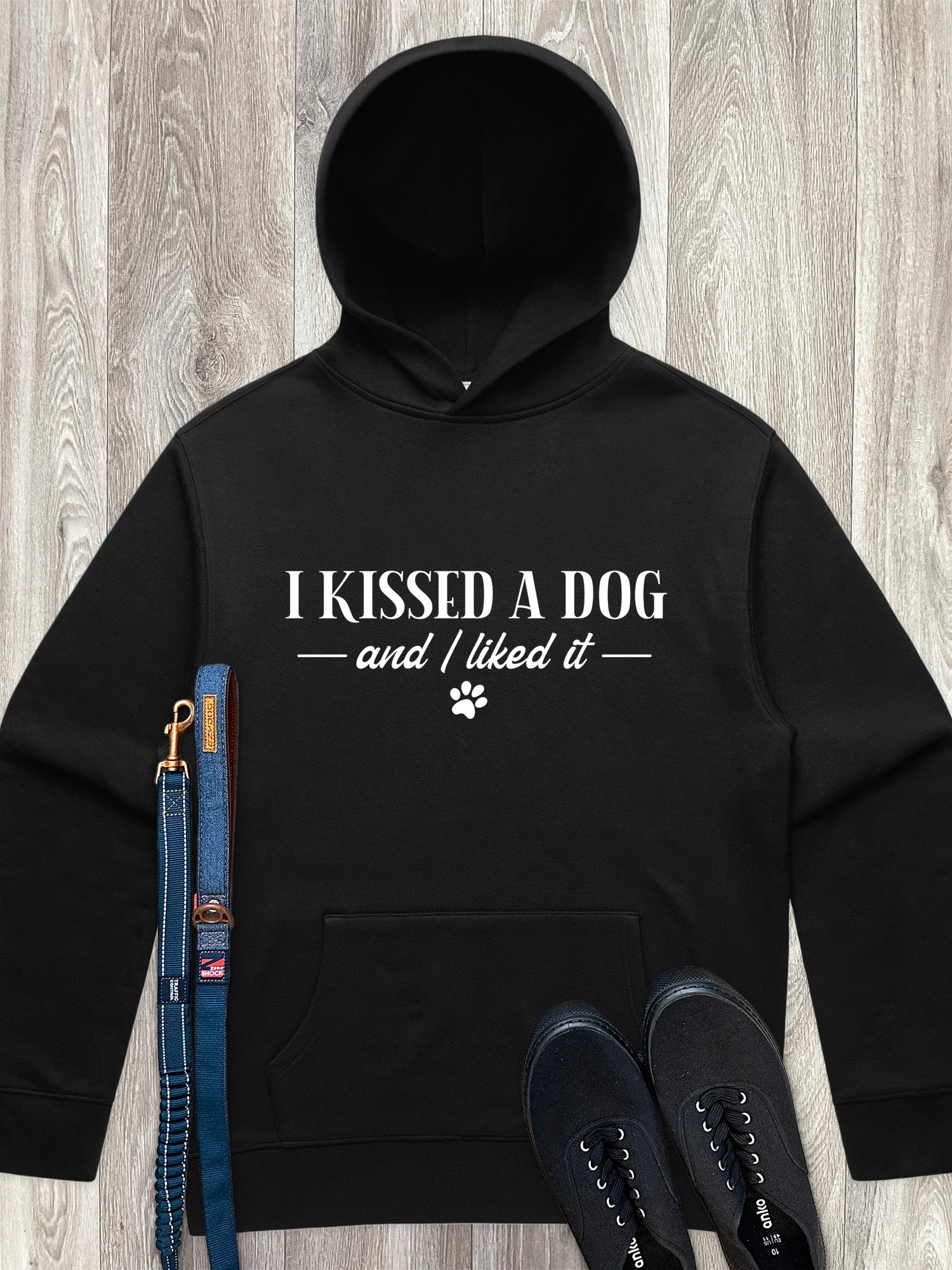I Kissed A Dog And I Liked It Men's Comfort Hood