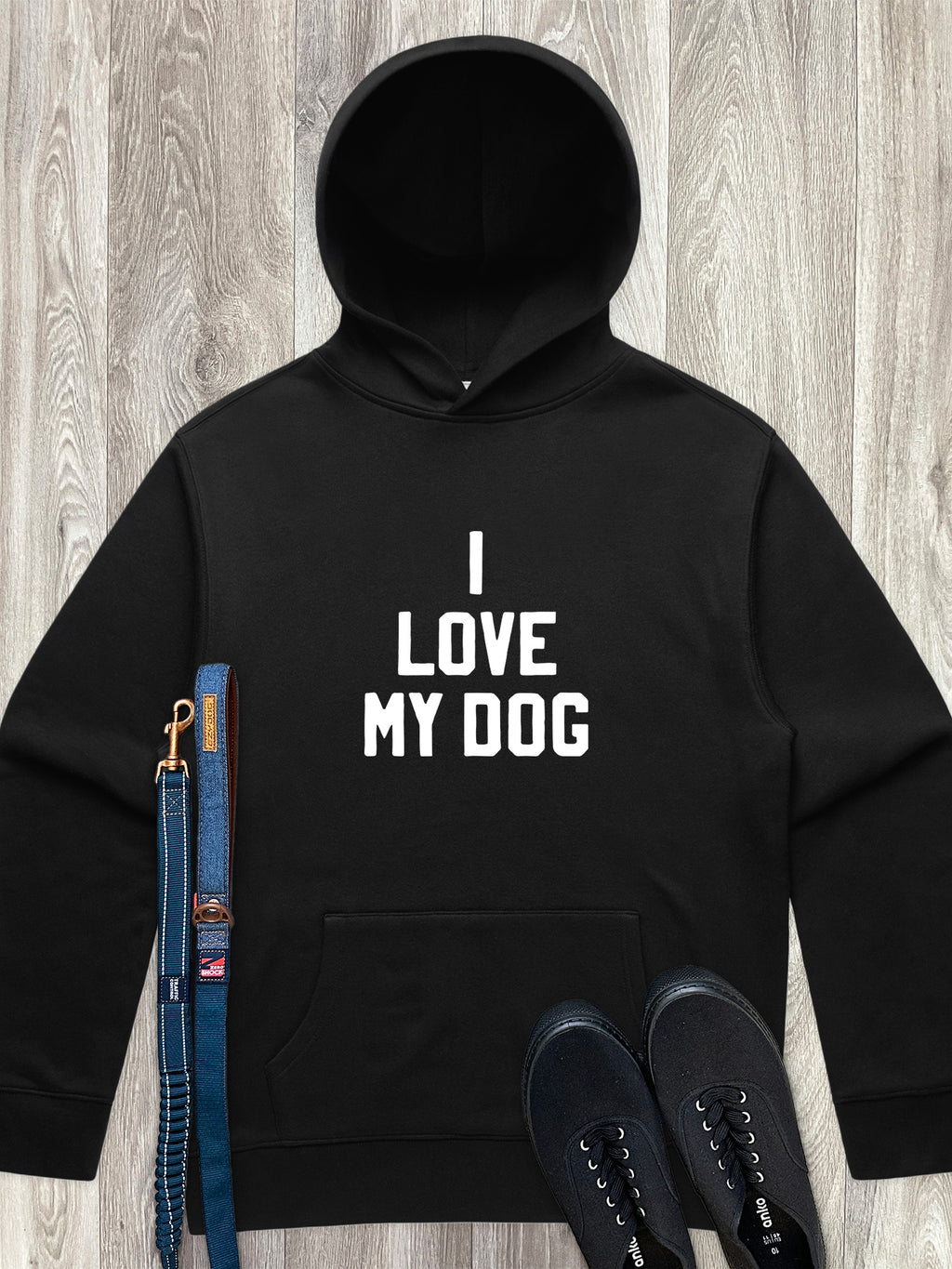 I Love My Dog Men's Comfort Hood