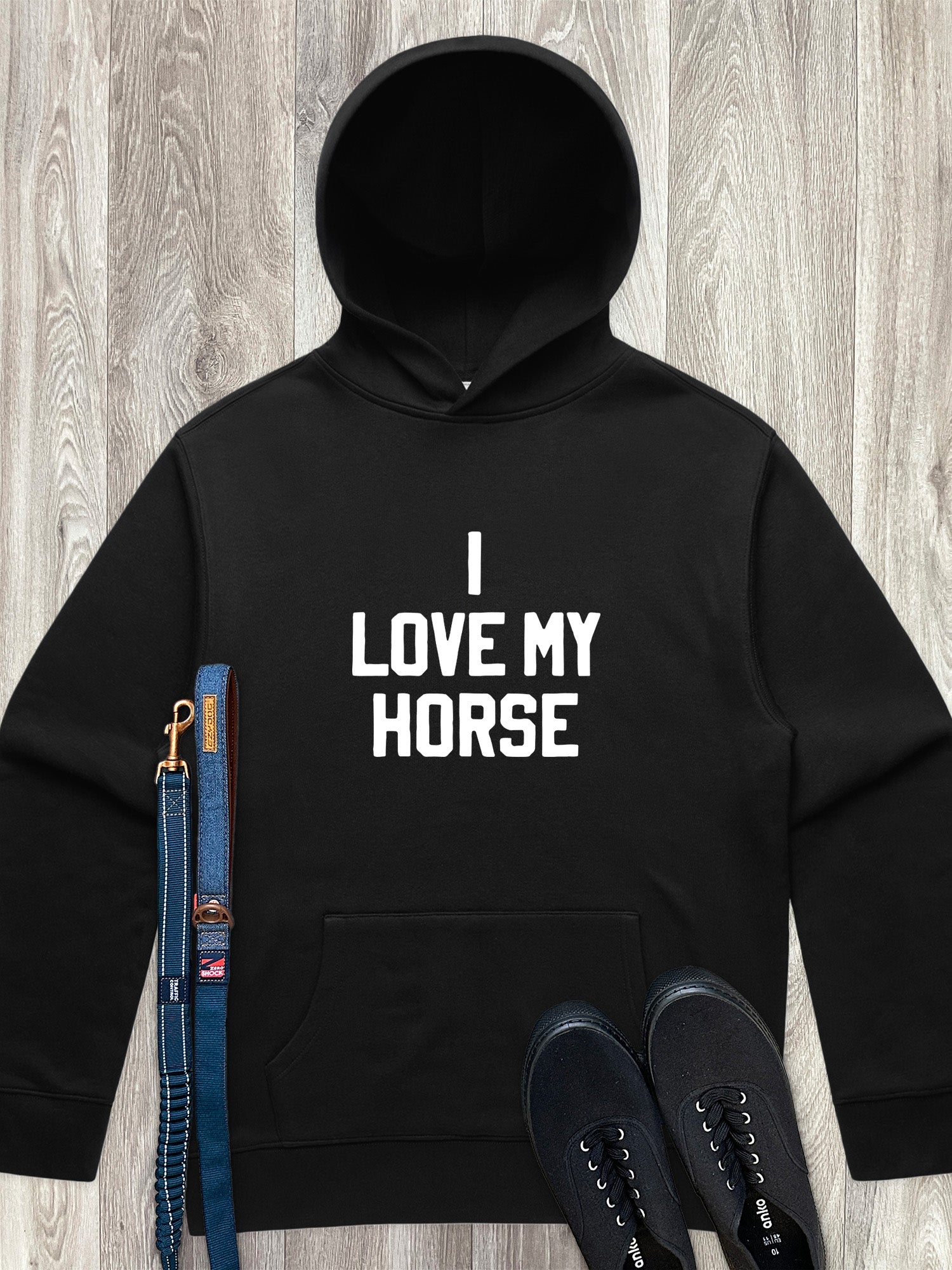 I Love My Horse Men's Comfort Hood