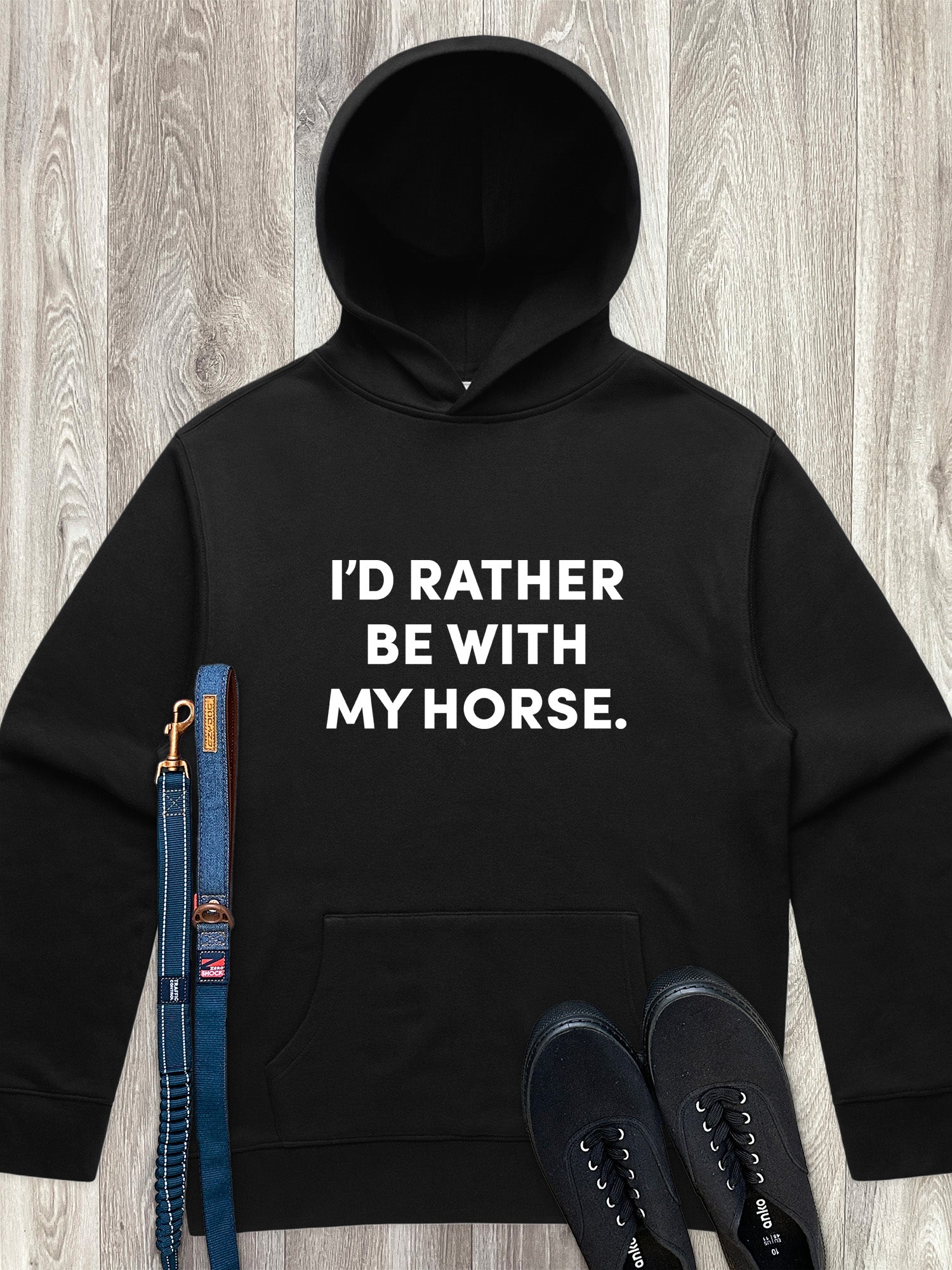 I'd Rather Be With My Horse. Men's Comfort Hood