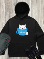 Kit-Tea Cat Men's Comfort Hood