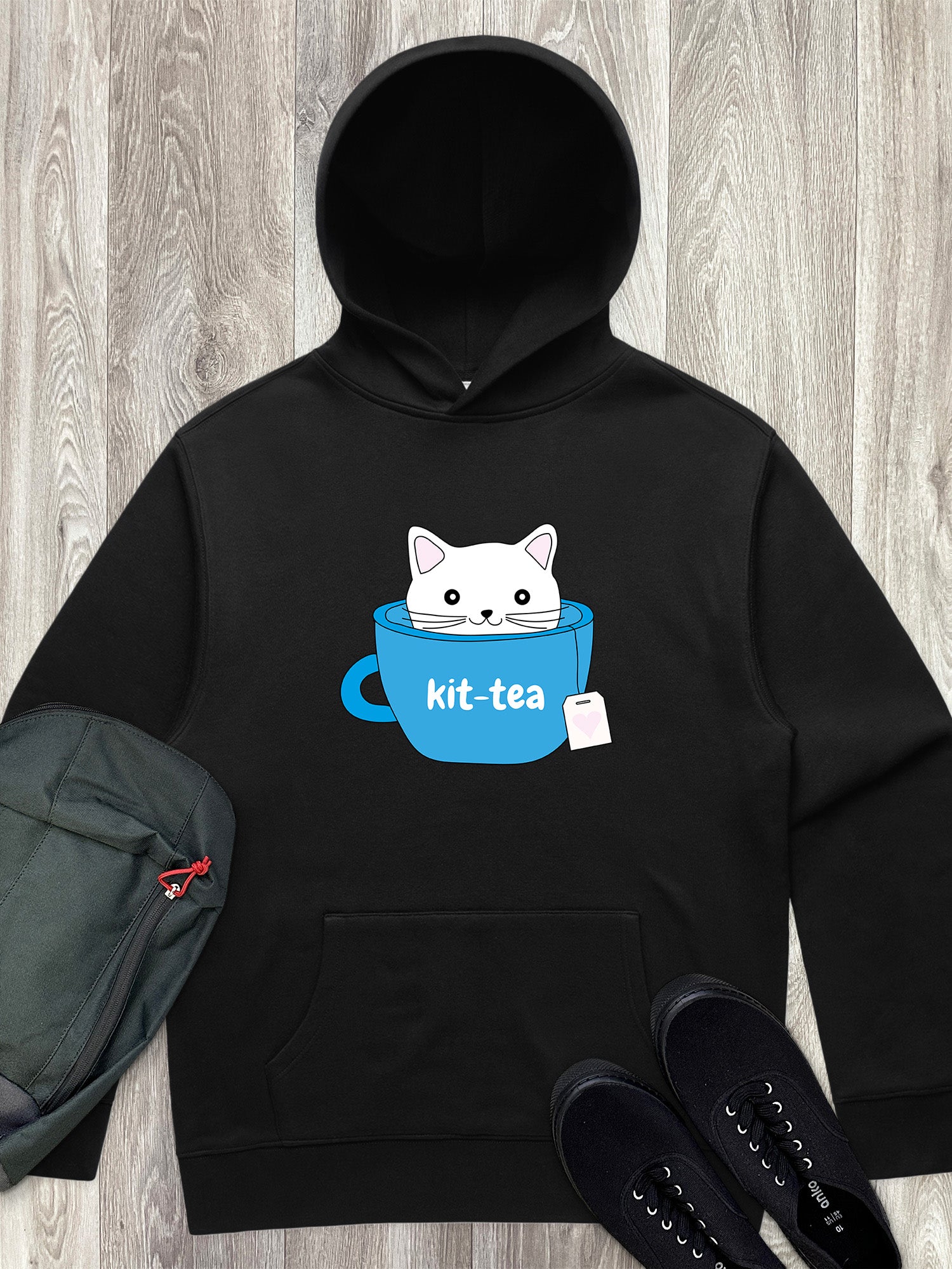 Kit-Tea Cat Men's Comfort Hood