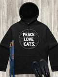 Peace. Love. Cats. Men's Comfort Hood