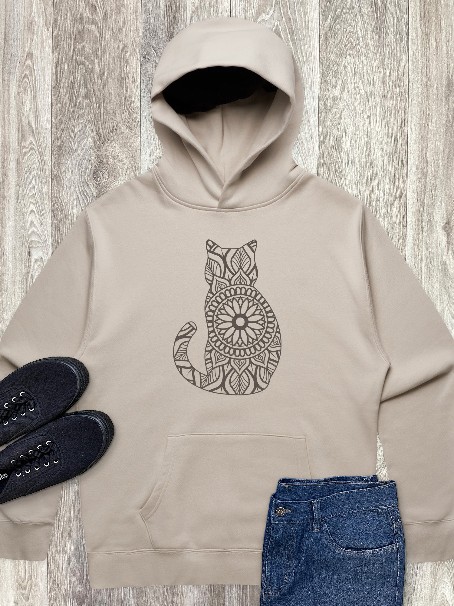 Cat Mandala Men's Comfort Hood