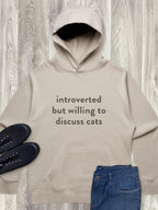 Introverted But Willing To Discuss Cats Men's Comfort Hood