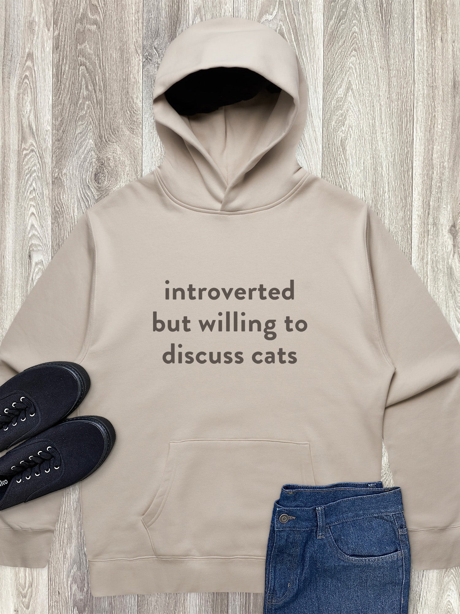 Introverted But Willing To Discuss Cats Men's Comfort Hood