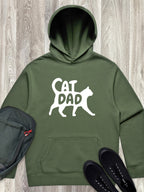 Cat Dad Silhouette Men's Comfort Hood