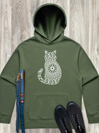 Cat Mandala Men's Comfort Hood
