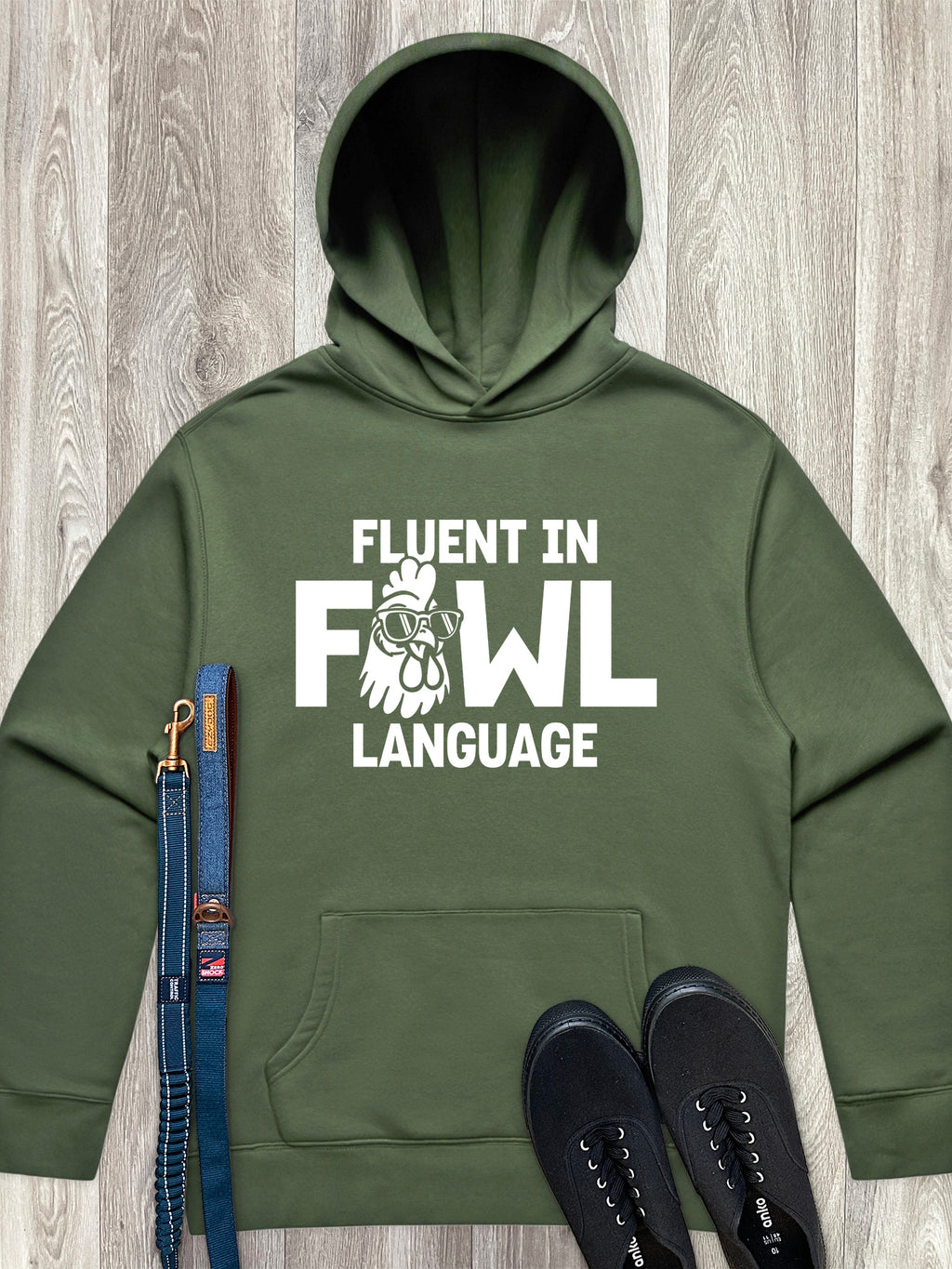 Fluent In Fowl Language Men's Comfort Hood