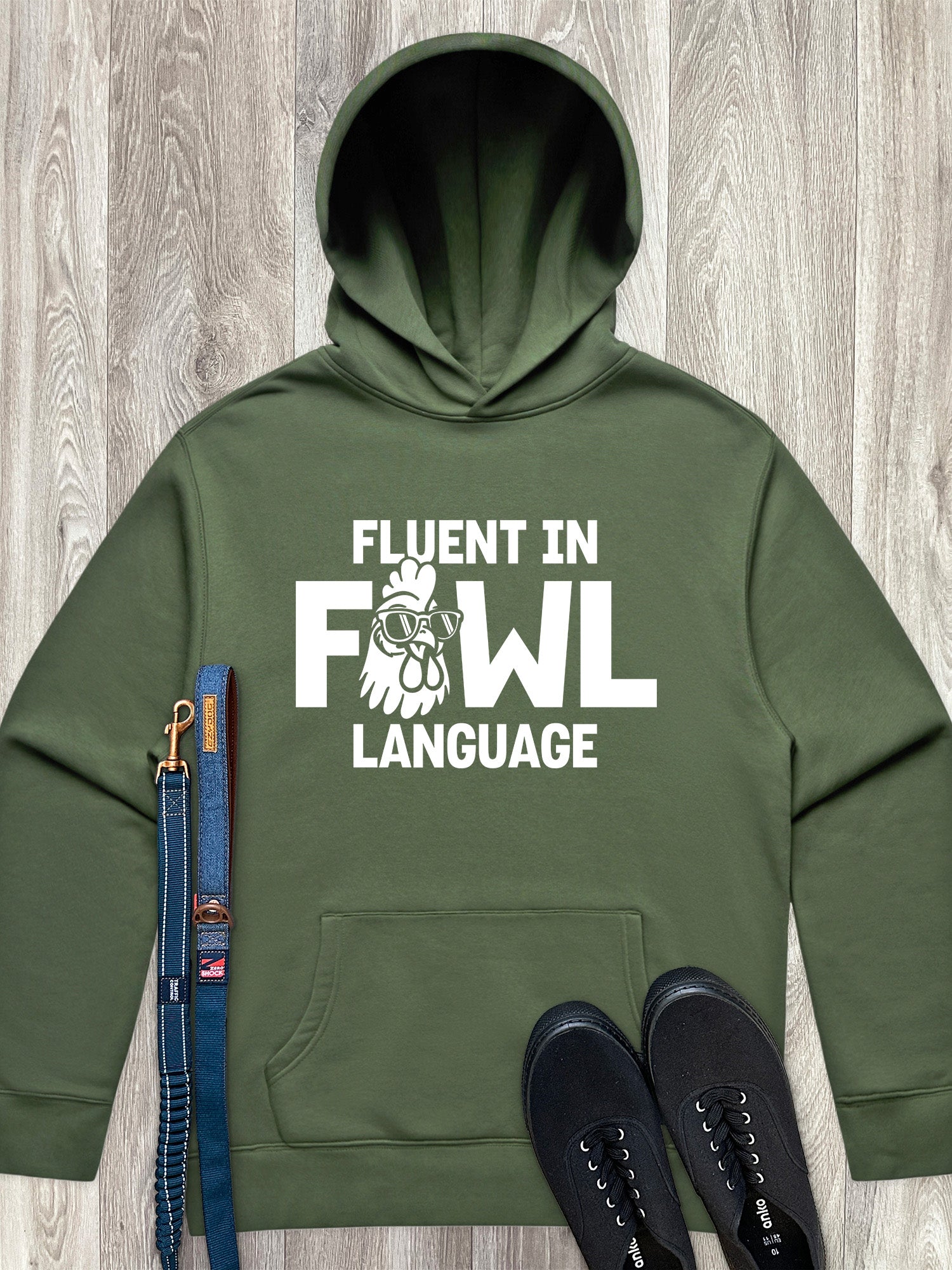 Fluent In Fowl Language Men's Comfort Hood
