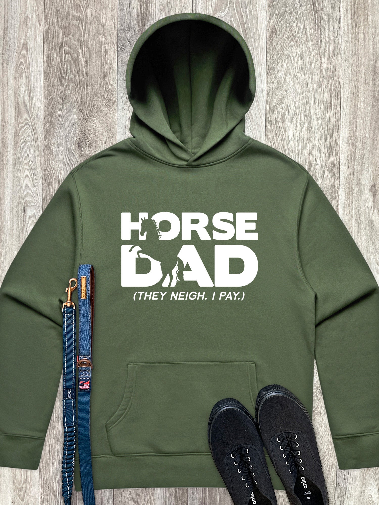 Horse Dad. They Neigh I Pay. Men's Comfort Hood | Furriends Australia