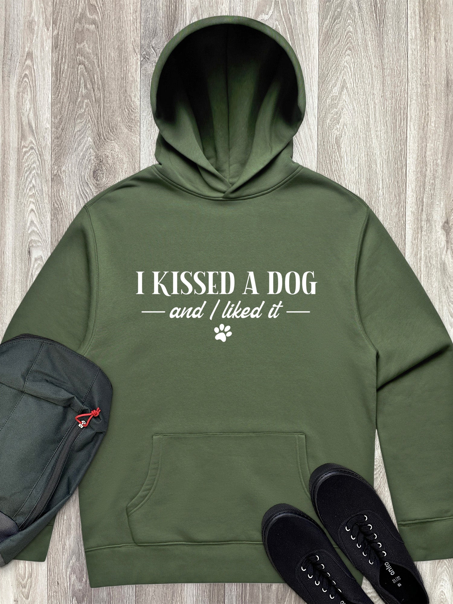 I Kissed A Dog And I Liked It Men's Comfort Hood