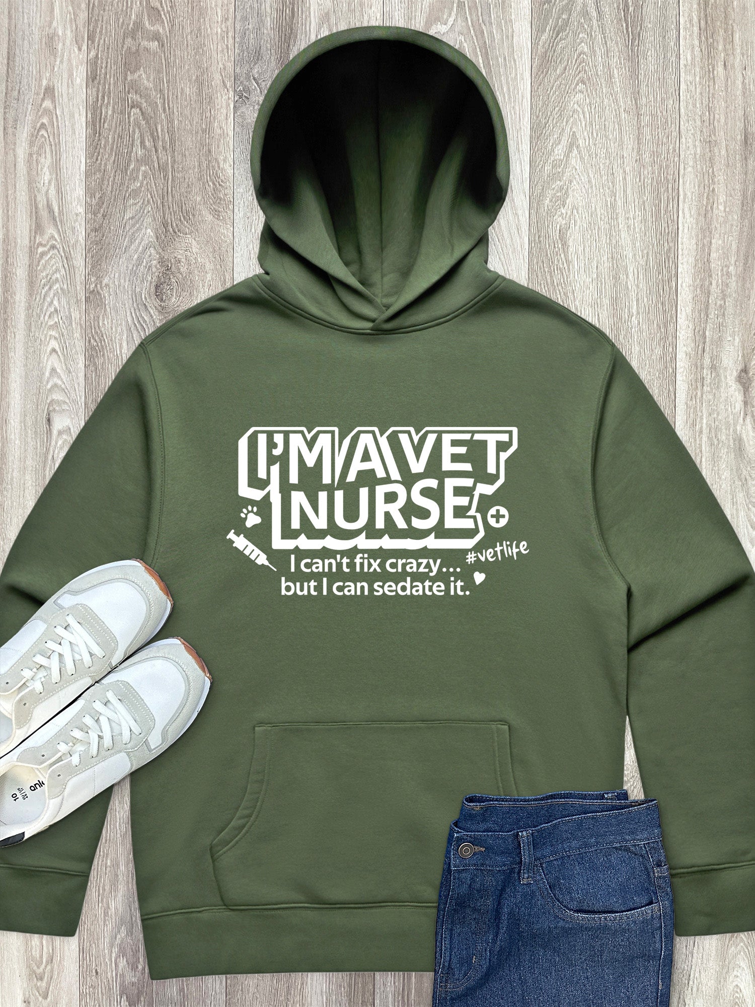 I'm A Vet Nurse Men's Comfort Hood