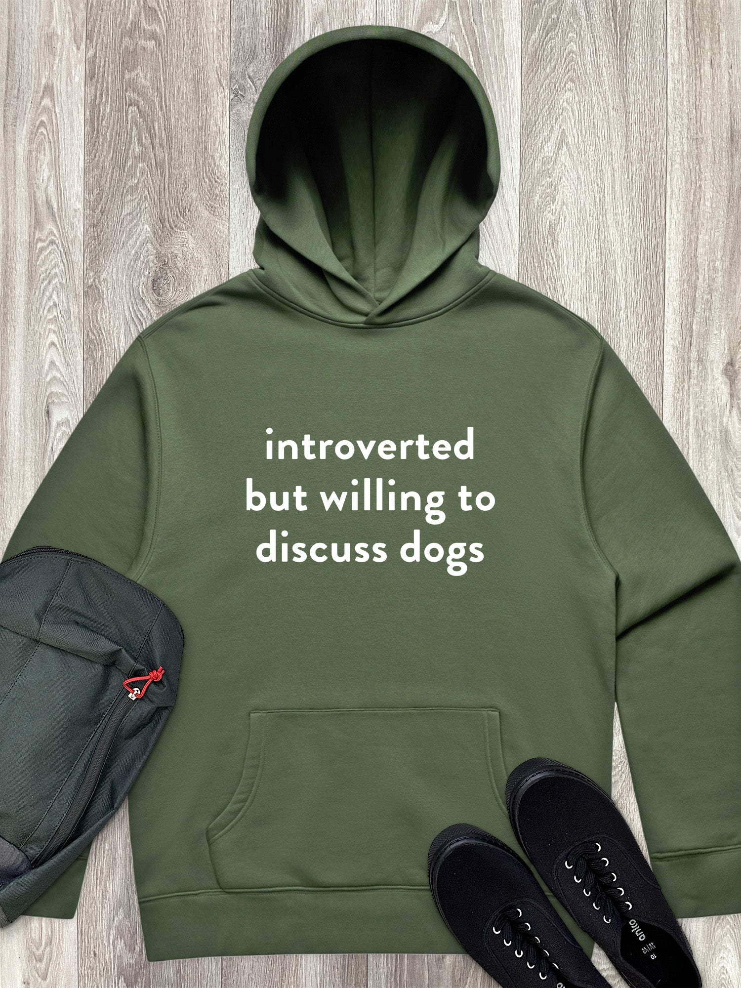 Introverted But Willing To Discuss Dogs Men's Comfort Hood